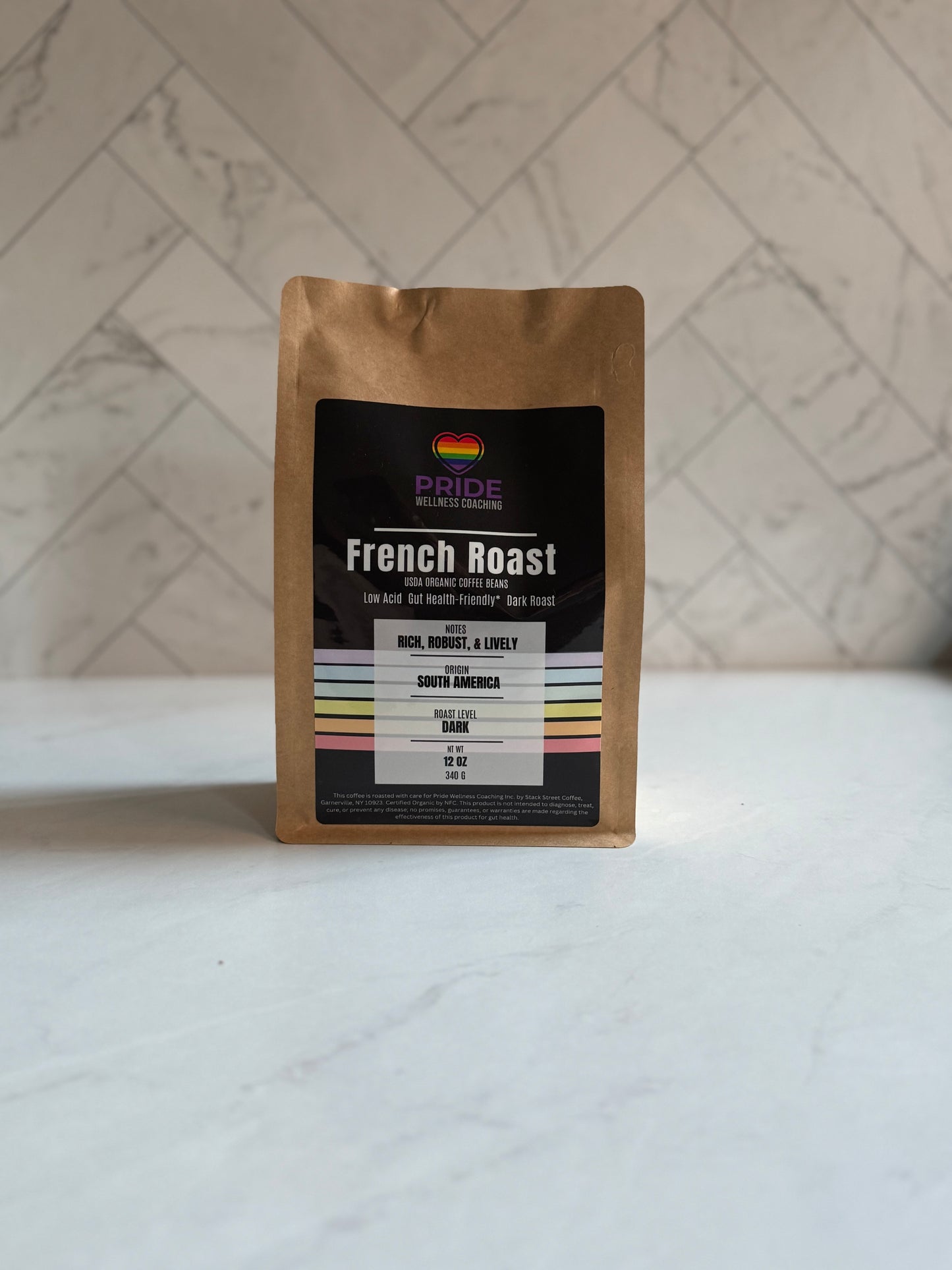 French Roast - PRIDE WELLNESS - Low Acid, usda organic coffee beans