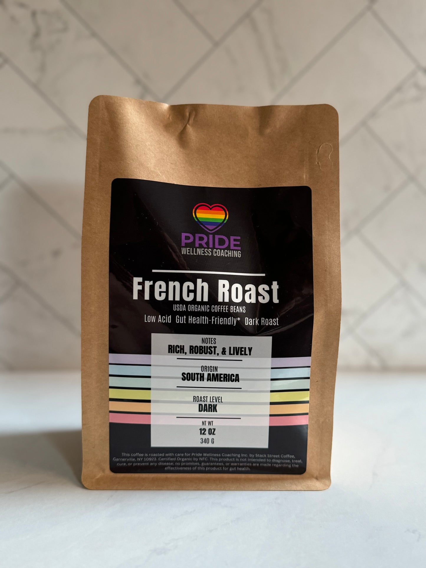 French Roast - PRIDE WELLNESS - Low Acid, usda organic coffee beans